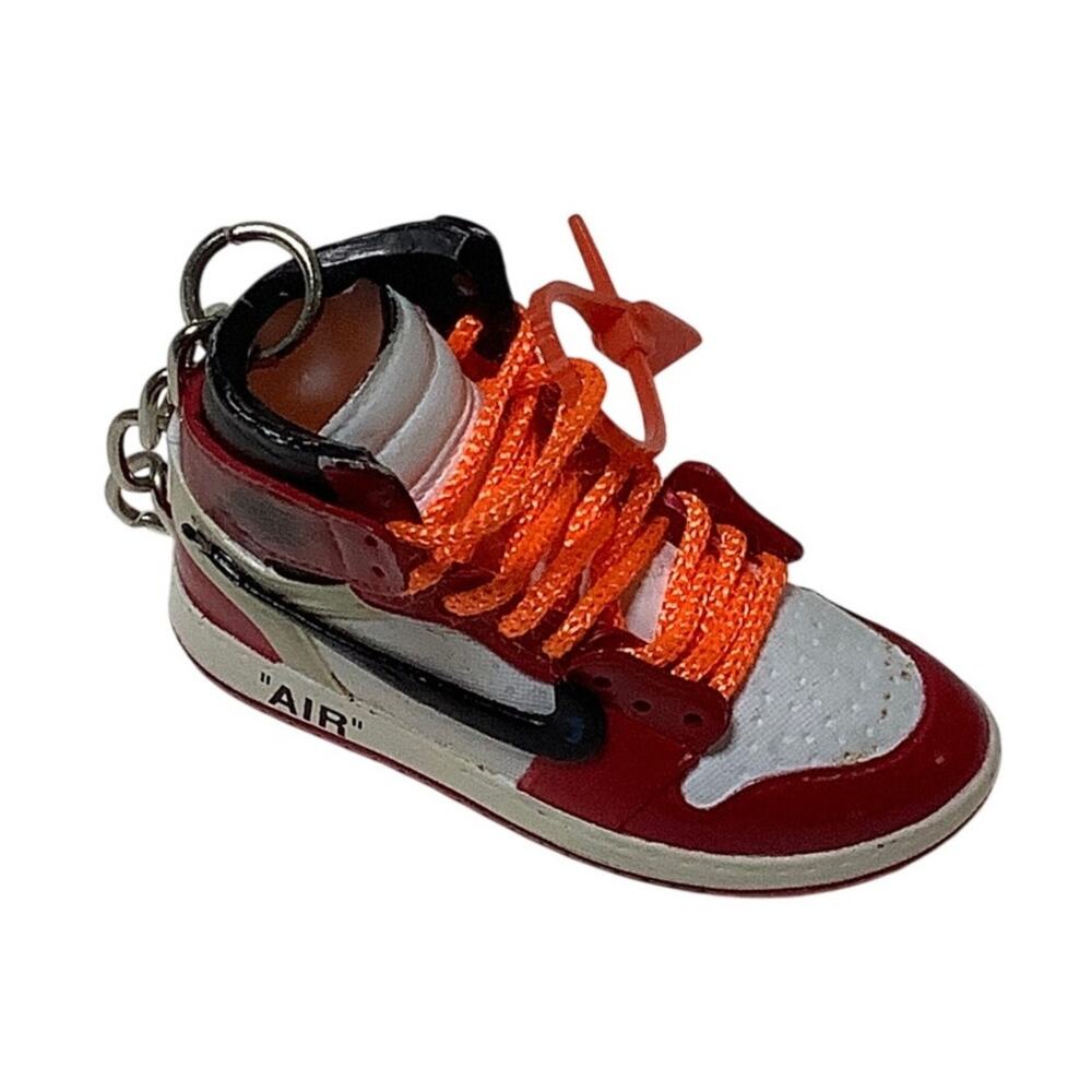 Air Jordan 1 Retro High Off-White Chicago Mini Sneaker Keychain Keyring F16-13